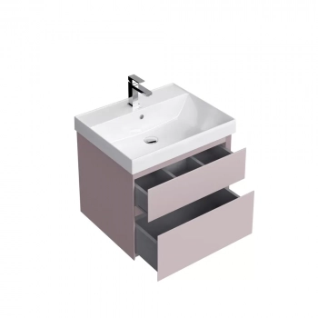 Тумба CUBO подвесная с ящиками 60, мальва матовая