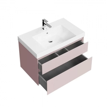 Тумба CUBO подвесная с ящиками 80, мальва матовая