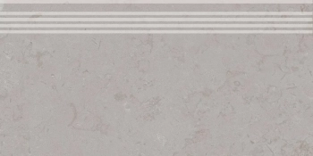 Ступень Про Лаймстоун серый натуральный обрезной 30x60x0,9