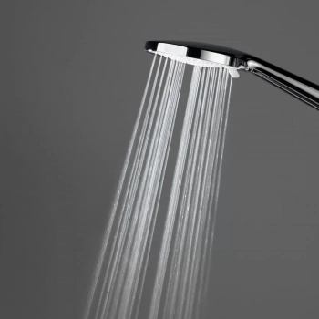 Душевая колонна круглая FONTE на 2 потока без смесителя, черный матовый