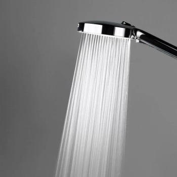 Душевая колонна FONTE на 3 потока с поворотным изливом и механическим смесителем, черный матовый