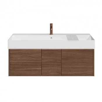 Тумба GRANDE подвесная 120, 3 ящика, структурированный орех