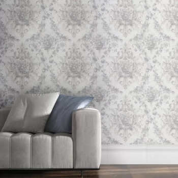 Обои виниловые Эдем мотив, серый светлый