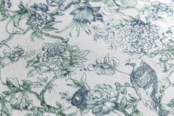 Обои виниловые Азулежу мотив, светло-голубой