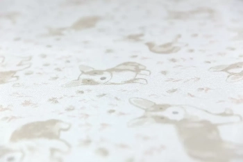 Обои виниловые на флизелиновой основе Уик-энд мотив, бежевый корги