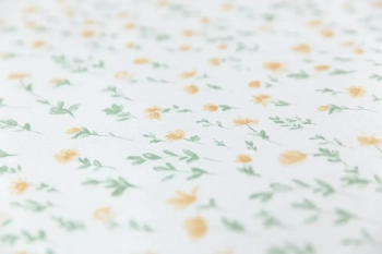 Обои виниловые на флизелиновой основе Уик-энд мотив, жёлто-зелёный цветы