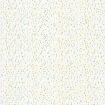 Обои виниловые на флизелиновой основе Уик-энд мотив, жёлто-зелёный цветы