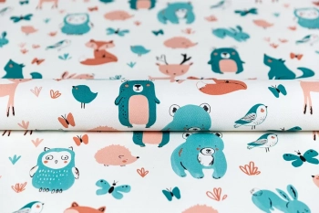 Обои виниловые на флизелиновой основе Уик-энд мотив, оранжево-синий животные