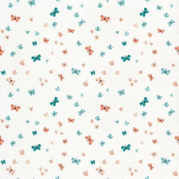 Обои виниловые на флизелиновой основе Уик-энд мотив, оранжево-синий бабочки