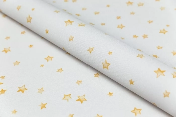 Обои виниловые на флизелиновой основе Уик-энд мотив, бежево-жёлтый звезды