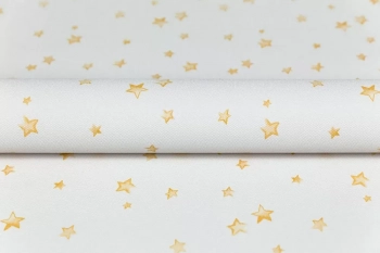 Обои виниловые на флизелиновой основе Уик-энд мотив, бежево-жёлтый звезды