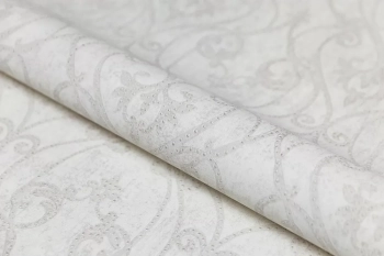 Обои виниловые на флизелиновой основе Дамаск мотив, белый