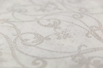 Обои виниловые на флизелиновой основе Дамаск мотив, бежево-серый