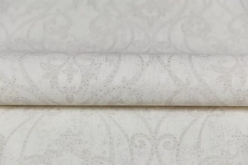 Обои виниловые на флизелиновой основе Дамаск мотив, бежево-серый