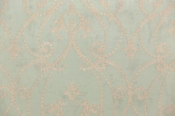 Обои виниловые на флизелиновой основе Дамаск мотив, зелёный