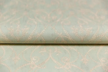 Обои виниловые на флизелиновой основе Дамаск мотив, зелёный