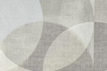 Обои виниловые на флизелиновой основе Шафран мотив, серый, круги