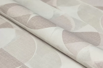 Обои виниловые на флизелиновой основе Шафран мотив, бежевый, круги