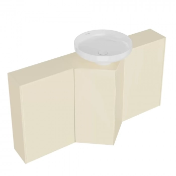 Тумба-модуль CARAVAN хранение без боковин, подвесная 45, push, сливочная матовая