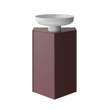 Тумба-модуль CARAVAN под раковину со столешницей без боковин, подвесная 50, push, марокканский гранатовый