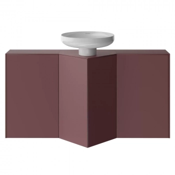 Тумба-модуль CARAVAN под раковину со столешницей без боковин, подвесная 50, push, марокканский гранатовый