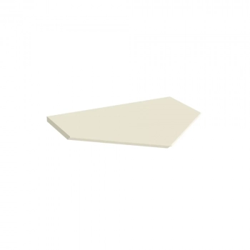 Столешница без выреза для тумбы-модуля CARAVAN 50, сливочная матовая