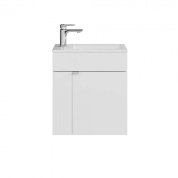 Тумба LATO подвесная 50 с дверцей, белый глянцевый