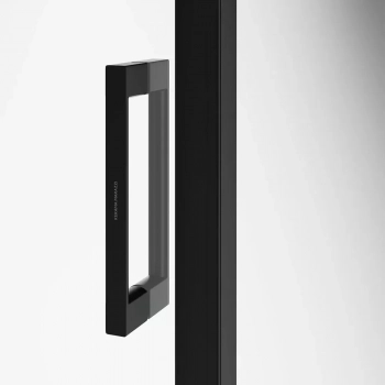 Душевая дверь LINDO, раздвижная с функцией soft close, 100х195, матовый черный