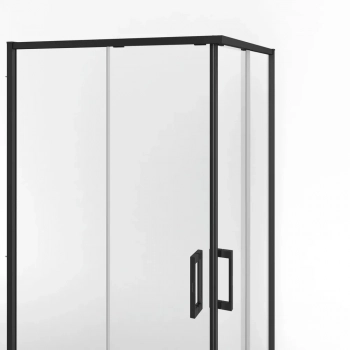 Душевой уголок LINDO, раздвижной с функцией soft close, квадратный, 100х100х195, хром