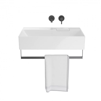 Держатель для полотенец к раковинам LOGICA 70 с крепежом, черный матовый