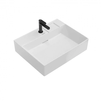 Раковина LOGICA мебельная с одним отверстием 60, белая глянцевая