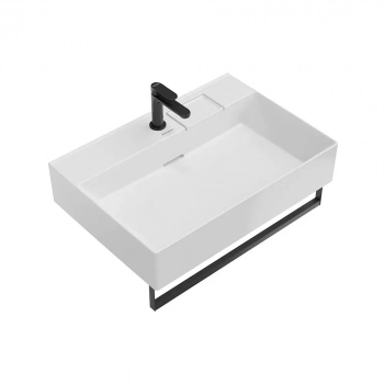 Раковина LOGICA мебельная\подвесная с одним отверстием 70, белая глянцевая