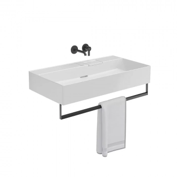 Раковина LOGICA мебельная\подвесная без отверстий 90, белая глянцевая