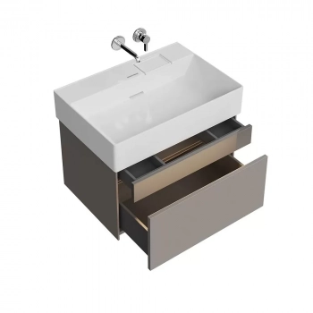 Тумба LOGICA подвесная 2 ящика 70 см, песчаный