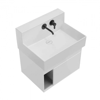 Тумба LOGICA M подвесная 2 выдвижных ящика 65, белоснежный