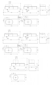 Тумба MAGICA подвесная 120, 2 ящика, вечерний серый матовый