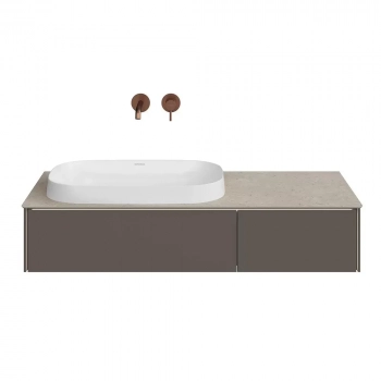 Тумба MAGICA подвесная 120, 2 ящика, вечерний серый матовый