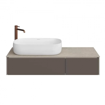 Тумба MAGICA подвесная 120, 2 ящика, вечерний серый матовый