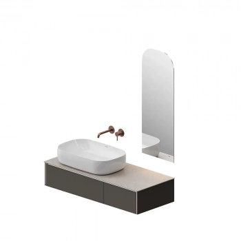 Тумба MAGICA подвесная 120, 2 ящика, вечерний серый матовый