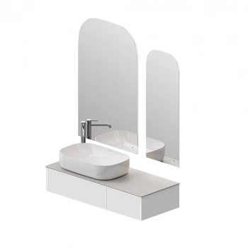 Тумба MAGICA подвесная 120, 2 ящика, утренний серый матовый