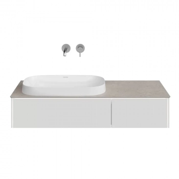 Тумба MAGICA подвесная 120, 2 ящика, утренний серый матовый