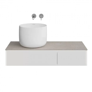 Тумба MAGICA подвесная 120, 2 ящика, утренний серый матовый