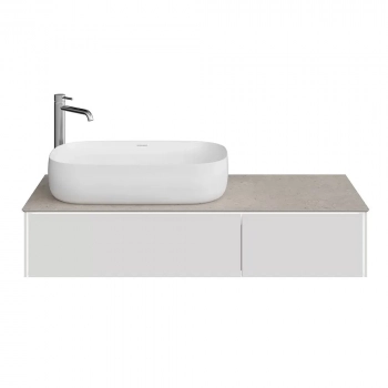 Тумба MAGICA подвесная 120, 2 ящика, утренний серый матовый