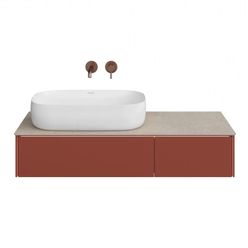 Тумба MAGICA подвесная 120, 2 ящика, венецианский красный матовый