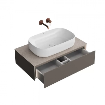 Тумба MAGICA подвесная 90, 1 ящик, вечерний серый матовый