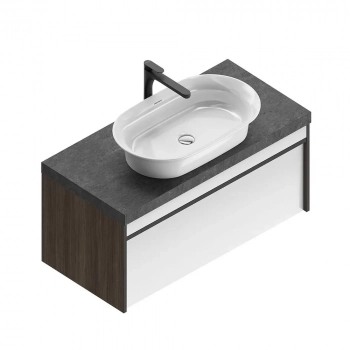 Тумба MODULA подвесная 100 с ящиком 1+1, арабика