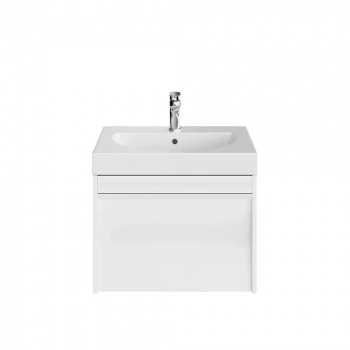 Тумба MODULA подвесная 60 с ящиком 1+1, белая глянцевая