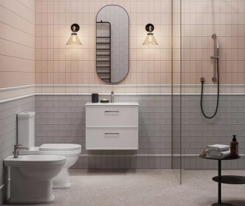 Тумба PIANO Classic подвесная 65 см, 2 ящика, ясень белый матовый