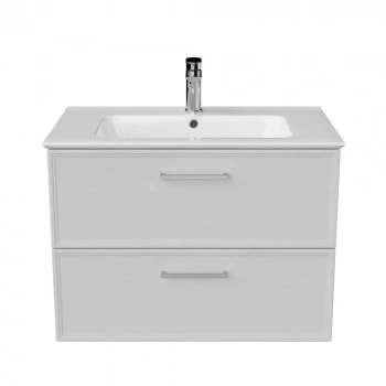 Тумба PIANO Classic подвесная 75 см, 2 ящика, ясень белый матовый