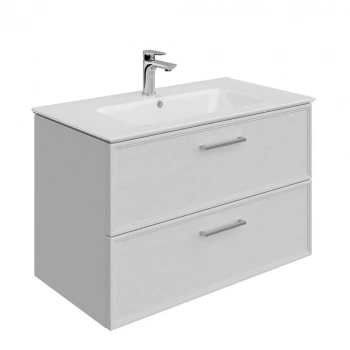 Тумба PIANO Classic подвесная 85 см, 2 ящика, ясень белый матовый